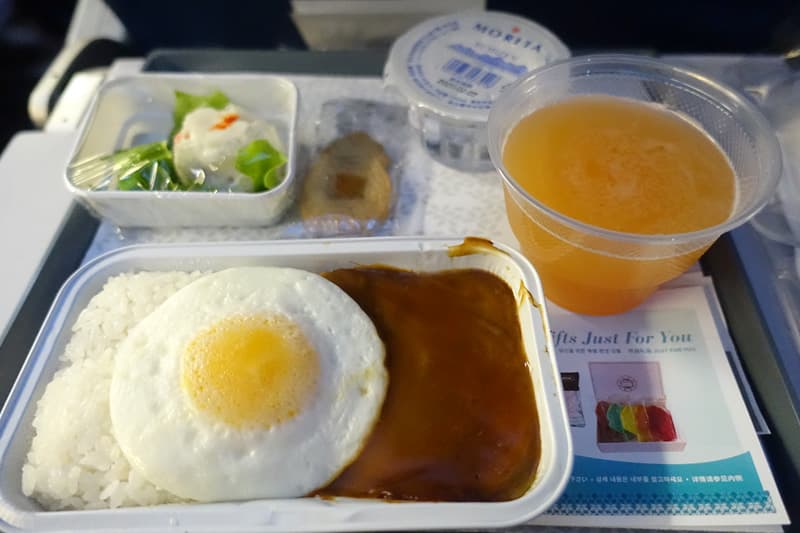 ハワイアン航空の機内食