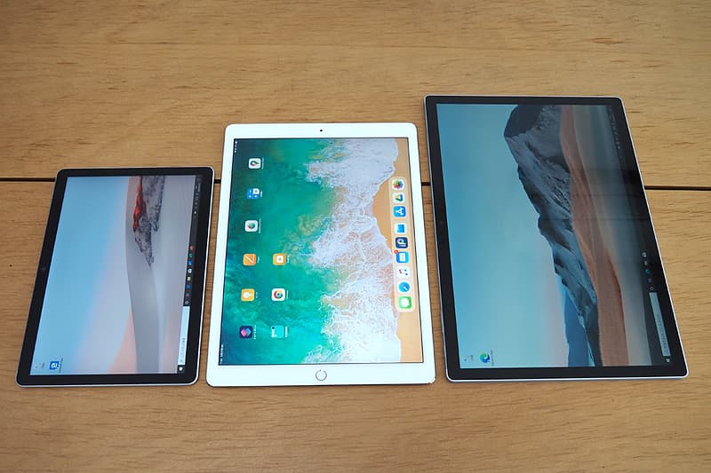 Surface Go 2、Surface Book 3、iPad Pro