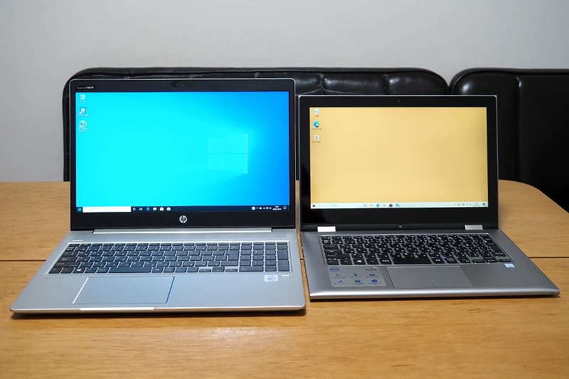 HP ProBook 450 G7と13.3インチのノートパソコン