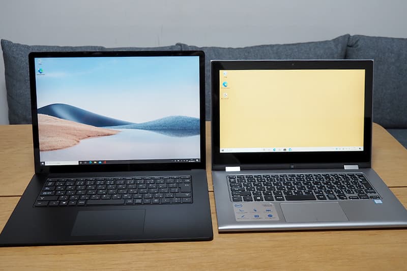 13.3インチのノートパソコンとSurface Laptop 4 15インチ