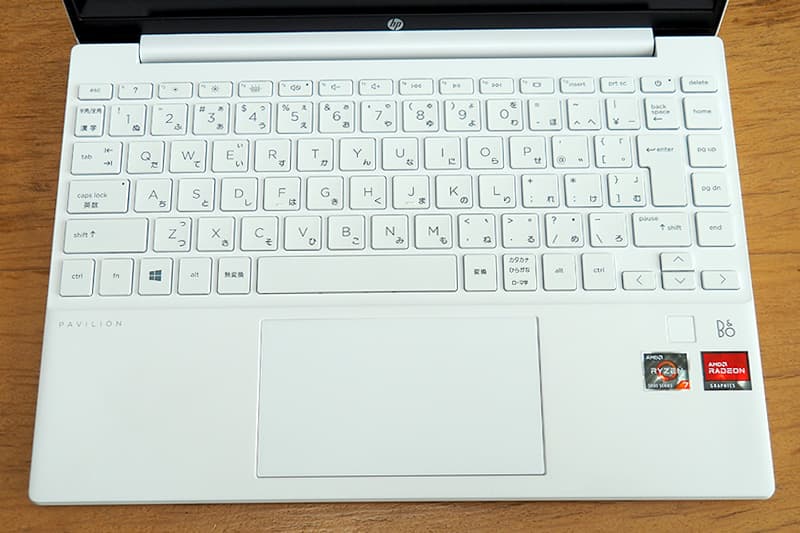 HP Pavilion Aero Laptop13-beのキーボード