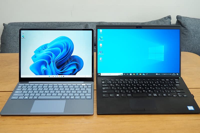 とSurface Laptop Go 2と14型のノートパソコンを比較