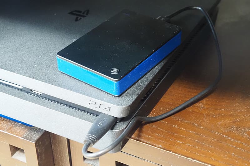 PS4に外付けHDDを接続
