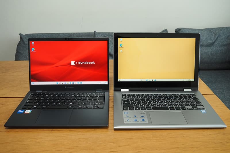 dynabook GZ/HVと13.3型のノートパソコンを比較