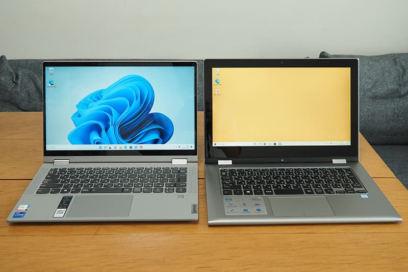 Lenovo IdeaPad Flex 550iと13.3型のノートパソコンを比較
