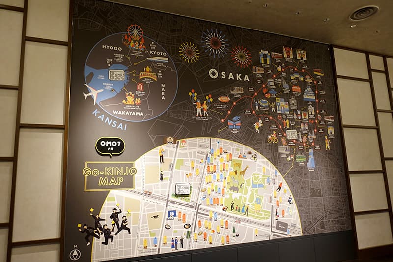 OMO7大阪にあるイラストマップ
