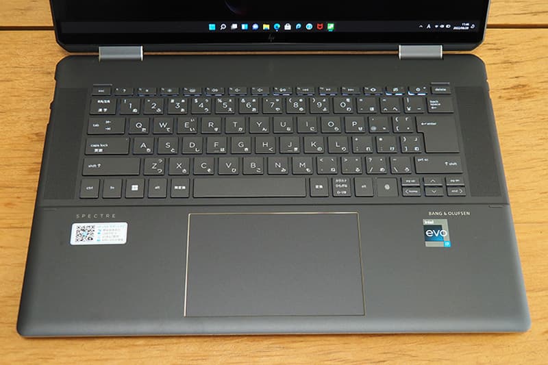 HP Spectre x360 16-fのキーボード