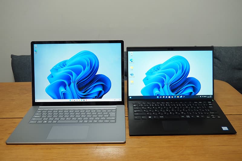 Surface Laptop 5 15インチと13.3インチノートパソコンの比較