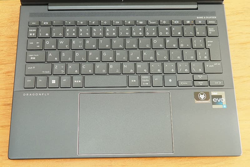 HP Elite Dragonfly G3のキーボード