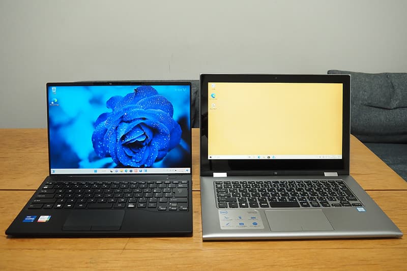 富士通 LIFEBOOK WU-X H1と13.3型のノートパソコンの比較