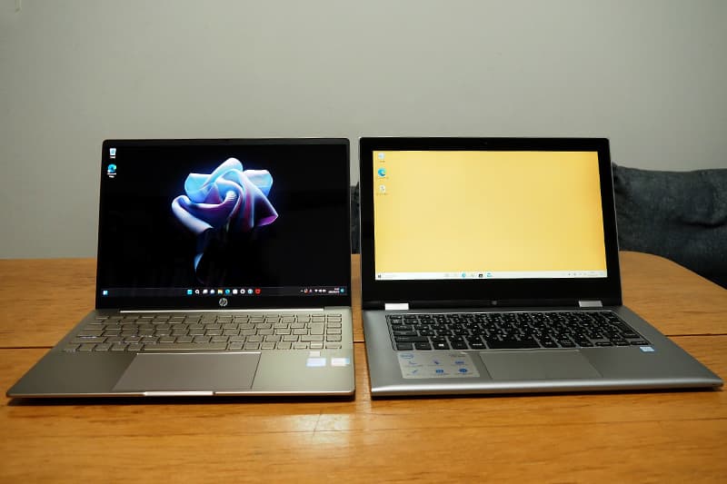 HP Pavilion Plus 14-ehと13.3インチのノートパソコンの比較