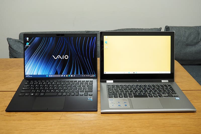 VAIO SX14 2023年6月発売モデルと13.3インチノートパソコンの比較