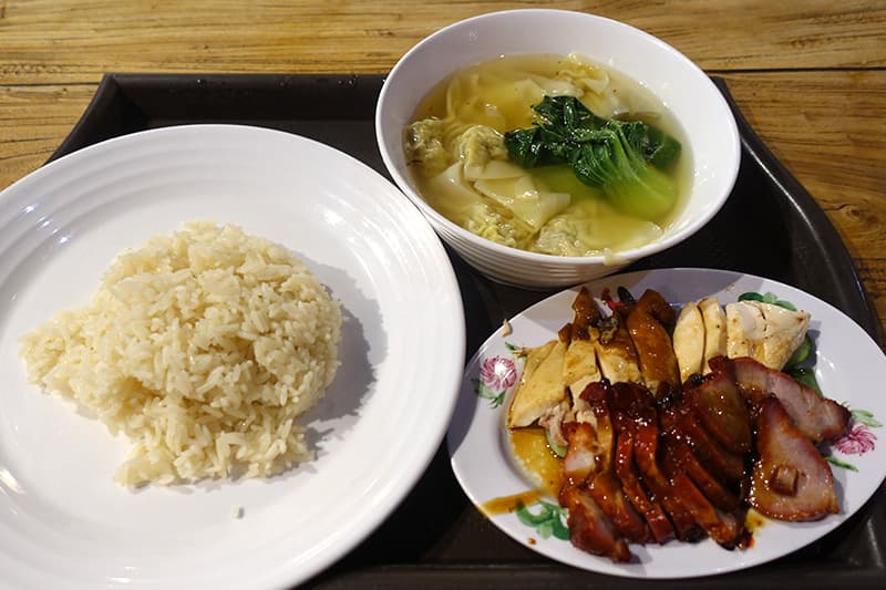 New Hong Kong RoastのChar Siew Chicken Rice DW Soup