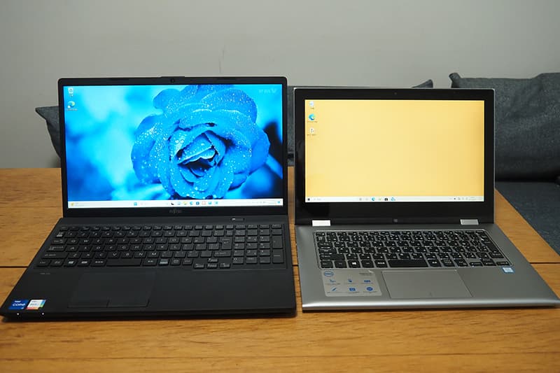 富士通 FMV Lite WA1 H1と13.3型のノートパソコンの比較