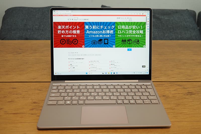 Surface Laptop Go 3のディスプレイ