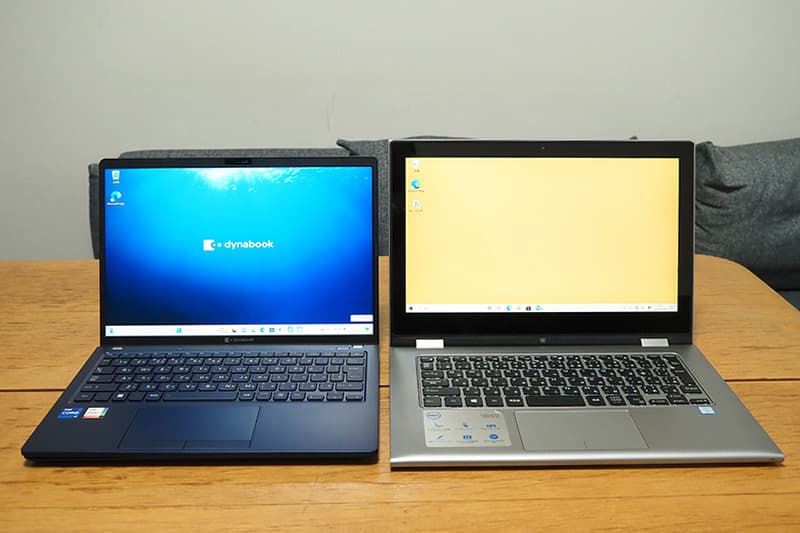 dynabook XZ HWと13.3型のノートパソコンを比較