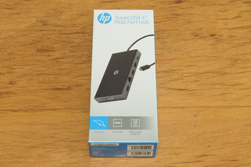 HP トラベル USB-C マルチポートハブの梱包