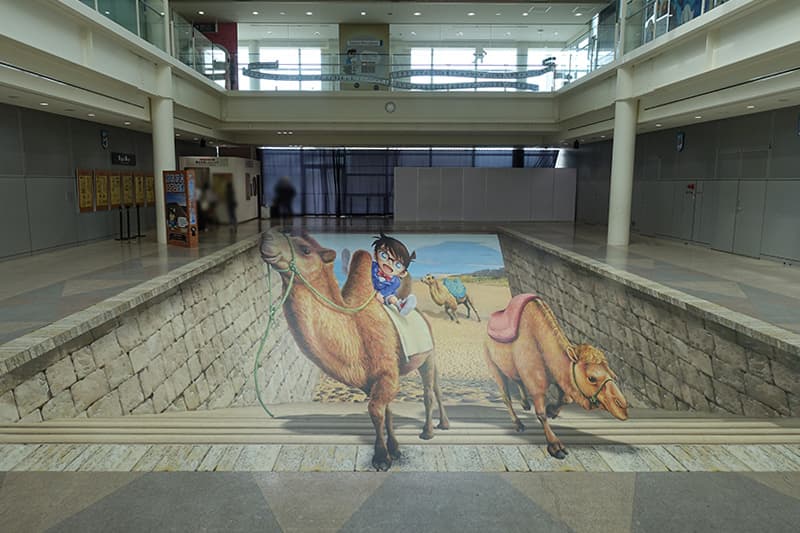 鳥取砂丘コナン空港の巨大トリックアート