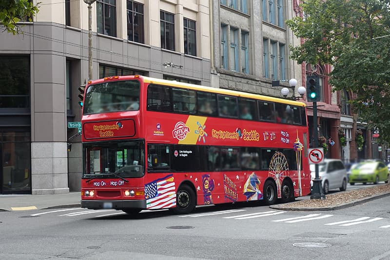 シアトルの観光バス