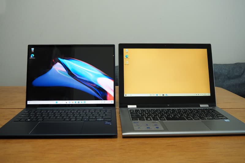 HP Dragonfly G4と13.3インチのノートパソコンの比較