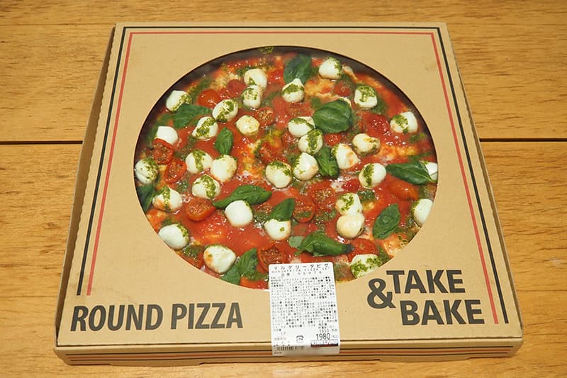 コストコのマルゲリータピザのパッケージ
