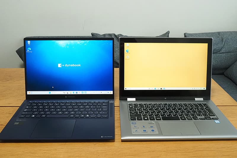 dynabook RZ/HXと13.3型のノートパソコンを比較
