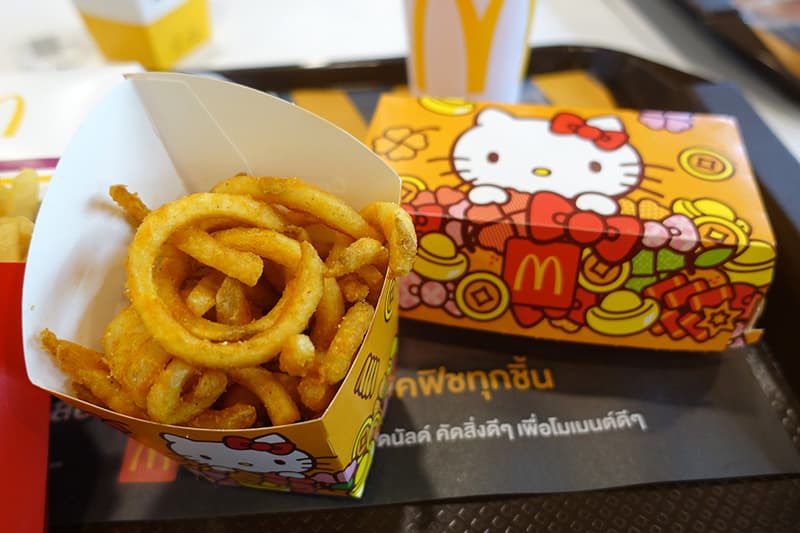 タイのマクドナルドのキティちゃんコラボ