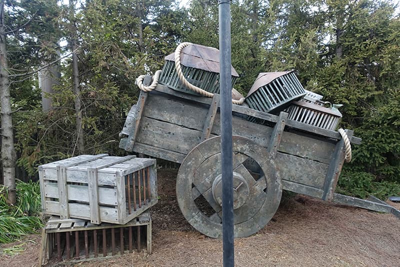 USJの荷物が詰め込まれた荷台