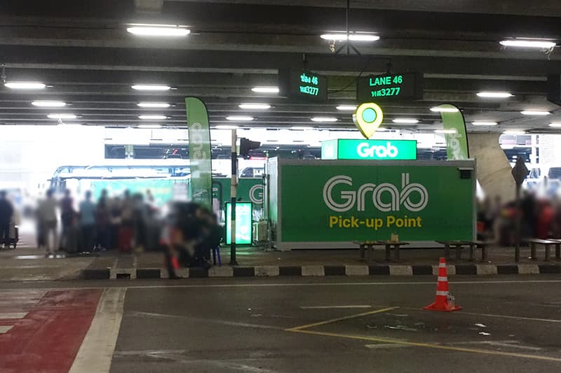 スワンナプーム国際空港のGrab乗り場