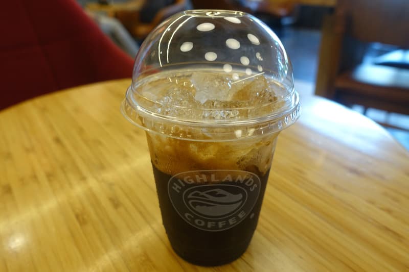 ハイランズコーヒーのアイスコーヒー