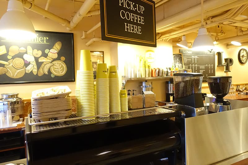 シアトルのLe Panierのコーヒーメニュー