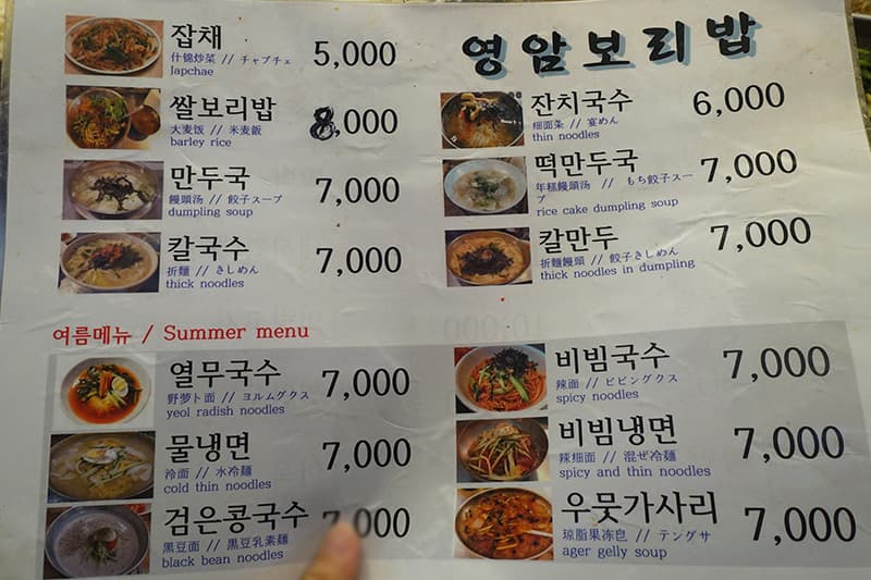 広蔵市場の値段