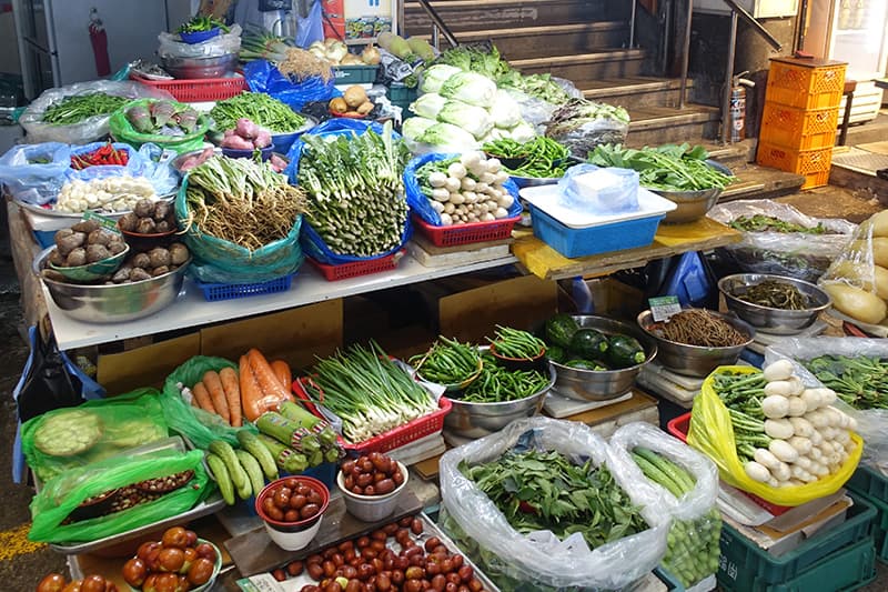 広蔵市場の野菜