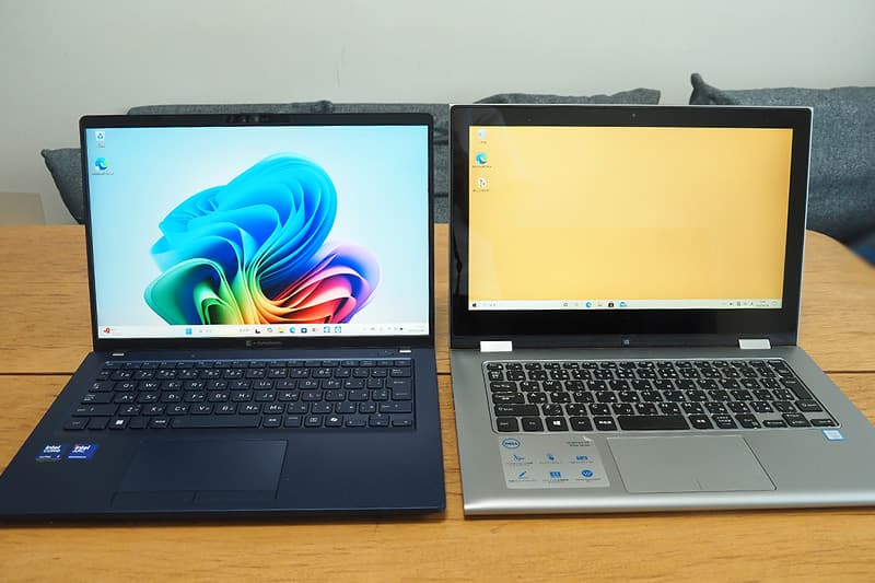 dynabook XP/ZYと13.3型のノートパソコンを比較