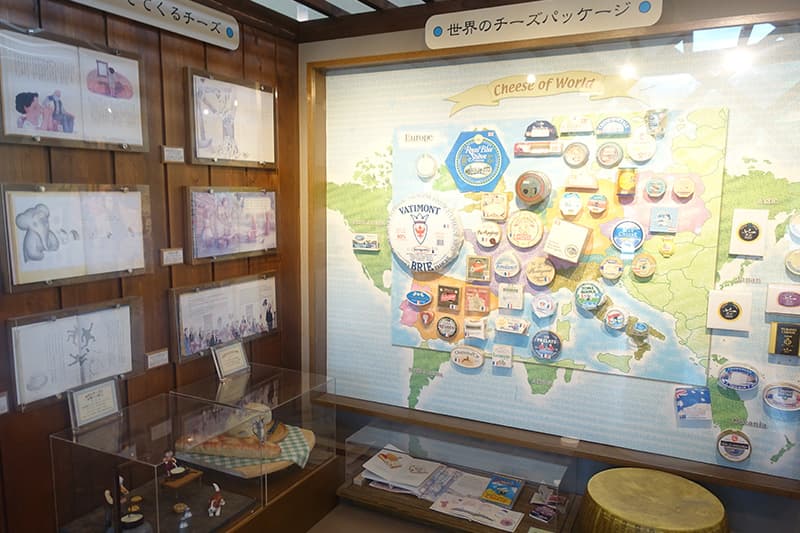 富良野チーズ工房の展示