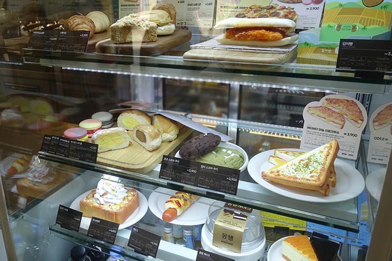 韓国のMEGA COFFEEのフードメニュー
