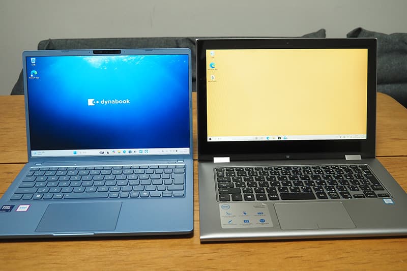 dynabook GR/ZZと13.3型のノートパソコンを比較
