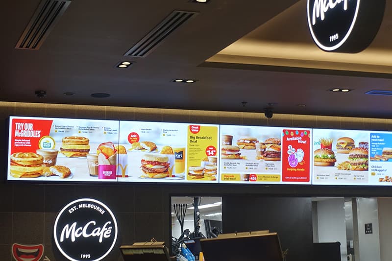 オーストラリアのマクドナルドの朝マックメニュー