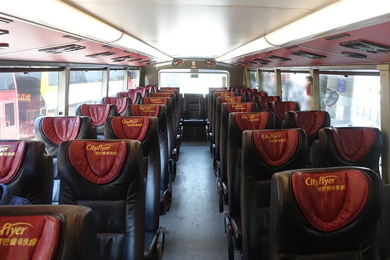 香港エアポートバスの座席