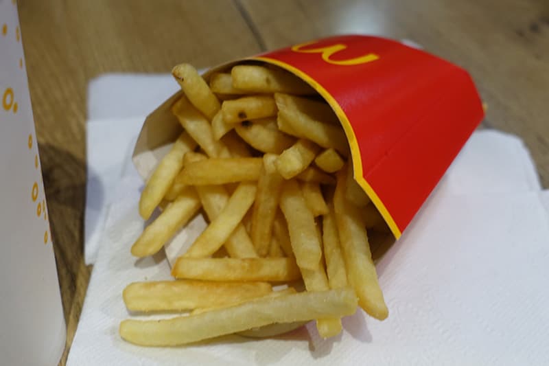イギリスのマクドナルドのフライドポテト