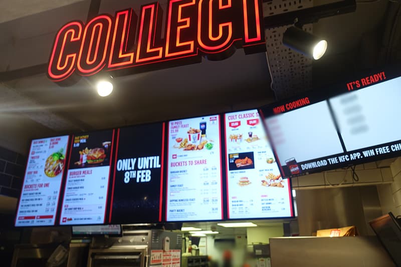 ロンドンのKFCの店内