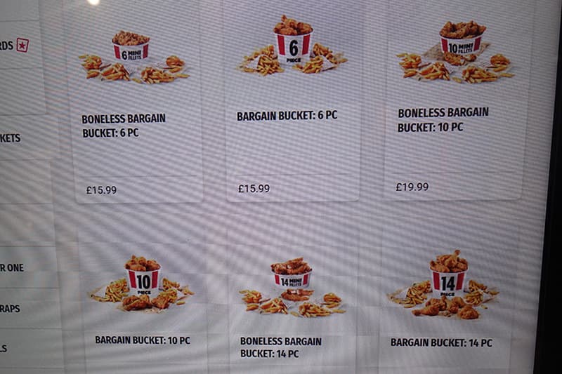 ロンドンのKFCのバケット