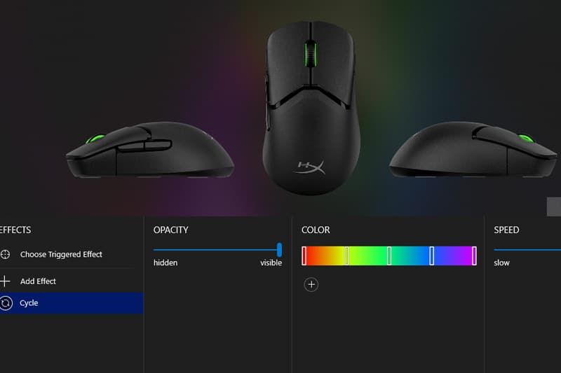 HyperX NGENUITYソフトウェアでRGBライティングを変更