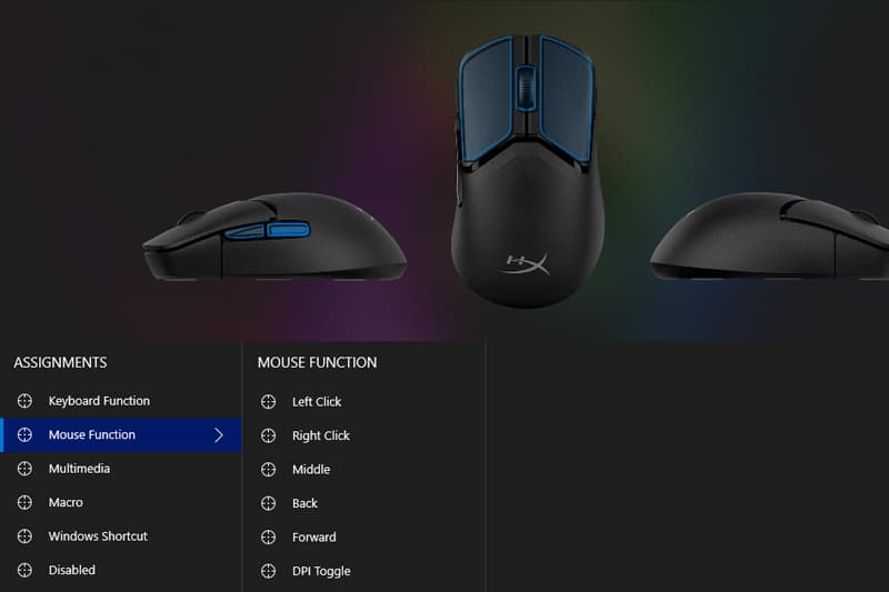 HyperX NGENUITYソフトウェアでボタンを変更
