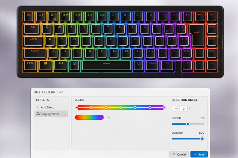 HyperX NGENUITYソフトウェアでRGBライティングを変更