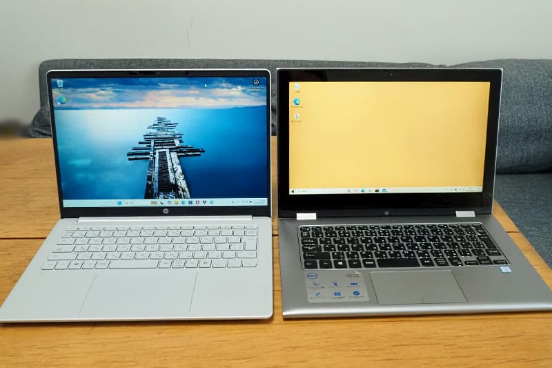 13.3インチのノートパソコンとHP OmniBook 3 14-hzを比較